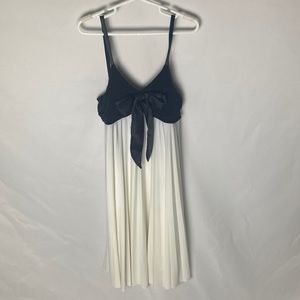 Amy Byer girls size 12 formal dress, black bodice with satin bow, pleated skirt